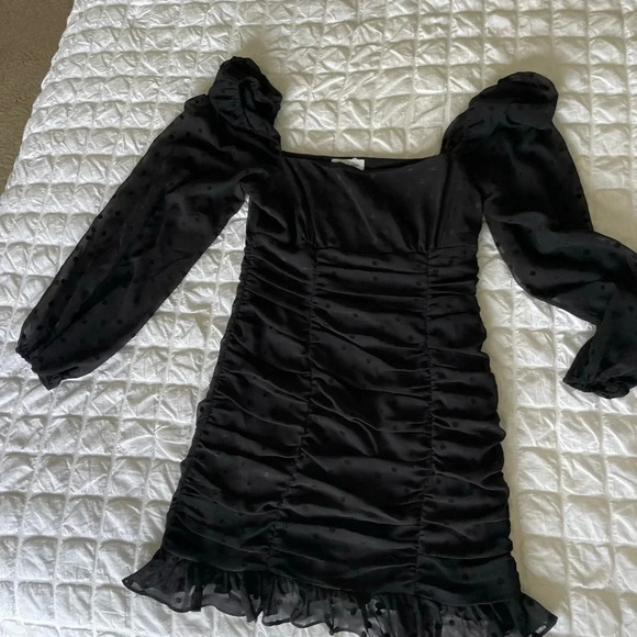 Lovers + Friends Arielle polka dot ruched mini dress - Picture 6 of 14